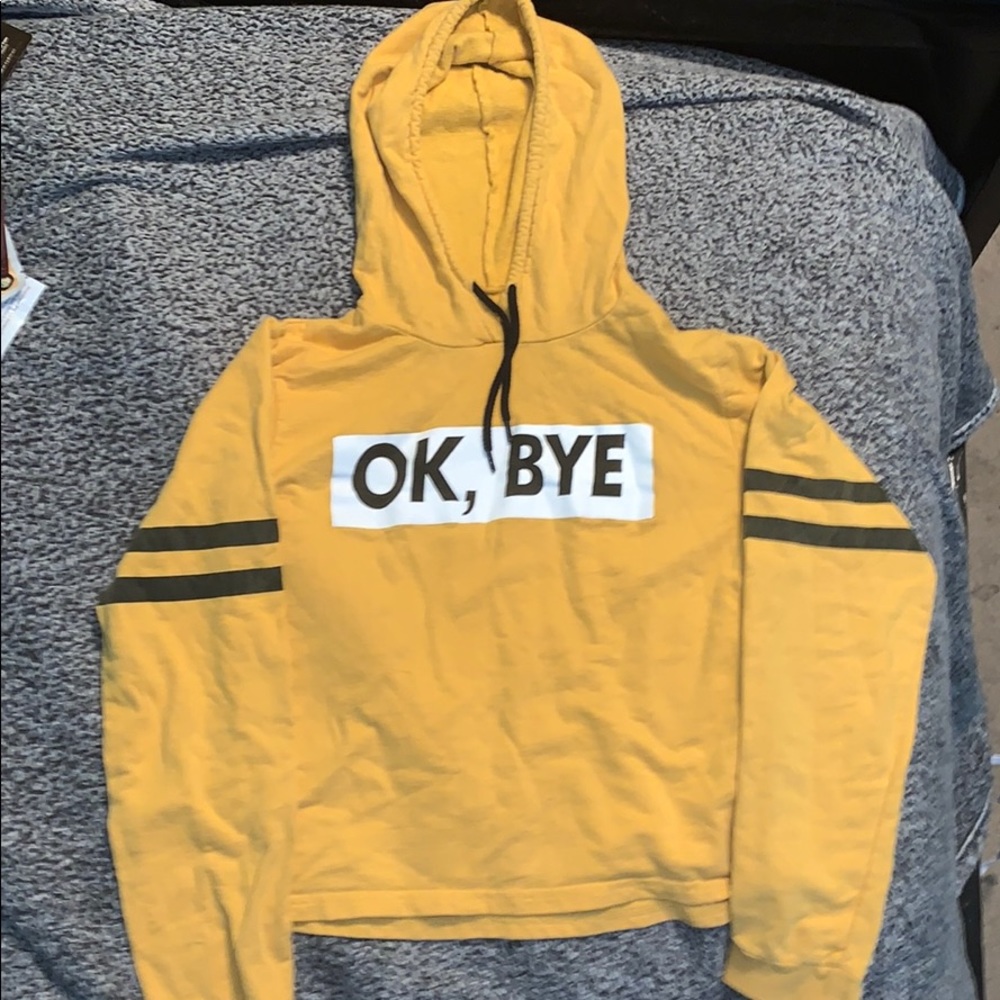 Yellow long sleeve hoodie